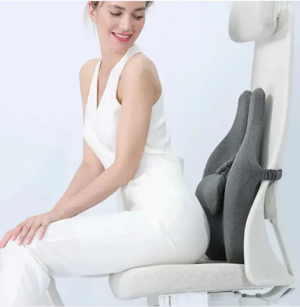 Aurelyx™ PostureEase Memory Foam Lumbar Seat Cushion