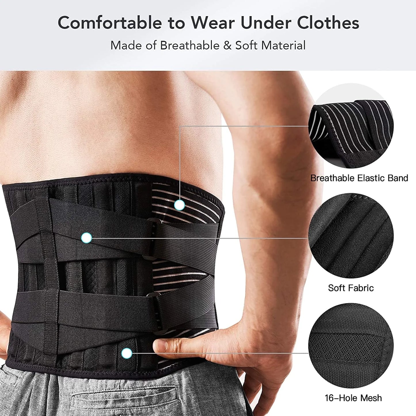 Aurelyx™ LumbarGuard Adjustable Back Support Belt